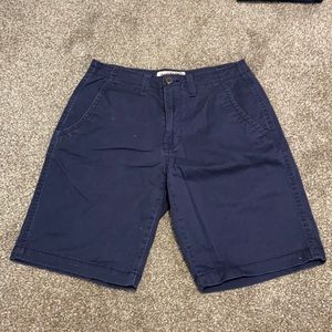 Navy khaki flat front shorts
